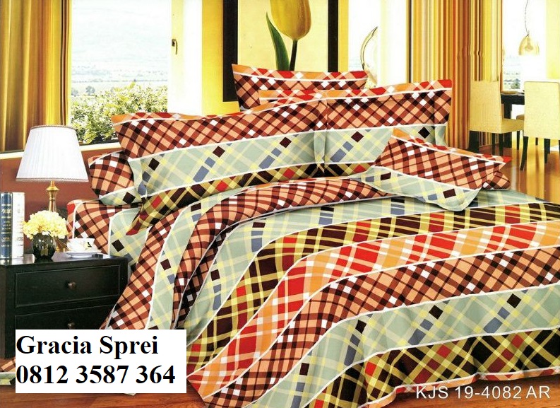 <p>Sprei Minimalis Coklat Disperse dengan dua ukur